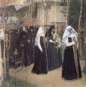 Mikhail Nesterov The Taking of the Veil oil